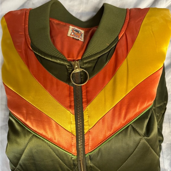 Classic Rock Couture Rising Sun Bomber Jacket Olive Green retro boho xl used - Picture 12 of 13